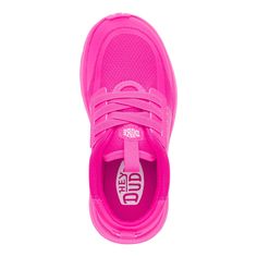 HEYDUDE | Big Kids' Sneakers | Sirocco Play Youth Brights - Hot Pink | Size 1 - The Sirocco Play Youth Brights are recess-ready. Mesh top, speckled midsole and “I-can-do-it-myself” color pop stretch lacing screams play all day. Dress up their playground attire in these bright, iridescent cool kicks.Shoe Specs: Slip-On Stretch Lace Mesh top Color pop stretch lace Easy-on system Travel ready Removable foam insole Upper treated with water repellant sprayClassic Fit: Feels just right, with immediate Sporty Pink Slip-resistant Running Shoes, Pink Slip-resistant Training Sneakers, Pink Slip-resistant Low-top Sneakers, Cool Kicks, School Uniform Shoes, School Uniform Kids, Play All Day, Wide Shoes, Kids Sale