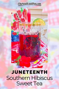 What is the official drink of Juneteenth?

Southern hibiscus sweet tea. It's a delicious red drink, and hibiscus flowers are native to West Africa. So, hibiscus tea has been part of Black culture since the beginning! Sweet Tea Recipe Southern, Sweet Tea Recipe, Hibiscus Flower Tea, Red Drink, Sweet Tea Recipes, Dried Hibiscus Flowers, Southern Sweet Tea