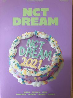 a book with the title not dream written in white and blue frosting on it