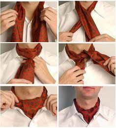 Different Tie Knots, Tie An Ascot, Mens Scarf Fashion, Tie A Necktie, Mens Wardrobe Essentials, Men Style Tips, Mens Fashion Suits, Mens Scarves, Gentleman Style