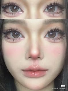 Douyin Doll Makeup, Douyin Halloween Makeup, Koleksi Makeup, Asian Makeup Tutorials, Anime Eye Makeup, Douyin Makeup, Swag Makeup