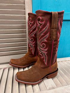 Designed in collaboration with 26x World Champion Cowboy Trevor Brazile, our Relentless Futurity collection is a modern take on tradition for today’s cowgirl. This punchy, stovetop-style boot is easy to pull on, thanks to secret stretch panels. An extra layer of heel-to-toe cushioning keeps you going all day. Features ATS® technology provides ergonomic support on uneven terrain TekStep provides toe-to-heel cushion for comfort StretchFit panels under the pull tabs give an additional inch to fit a Stovetop Boots, Trevor Brazile, Square Toe Cowgirl Boots, Cowgirl Boots Square Toed, Cowgirl Outfit, Western Store, Ariat Boots, Boot Companies, Cowgirl Western