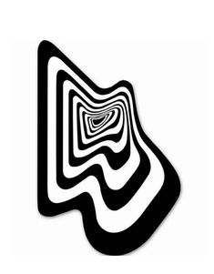 an abstract black and white design on a white background