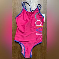 Brand New With Tags Calvin Klein Swimsuit. Girls Size Xl. Calvin Klein Swimwear For Swimming, Calvin Klein Fitted Swimwear, Calvin Klein Swimsuit, Off The Shoulder Swimsuit, Calvin Klein Girls, Logo Yellow, Calvin Klein Shorts, Calvin Klein Pants, Girls 16