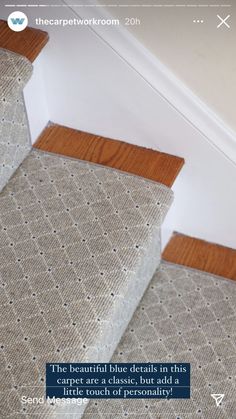 the carpeted stair treads in this house are very clean and ready to use