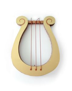 a wooden instrument with strings attached to it