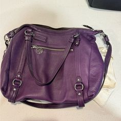 Lightly Used Coach Purple Satchel Purple Satchel, Bags Coach, Purple Leather, Satchel Bag, Satchel Bags, Coach Bags, Color Purple, Convertible, Satchel