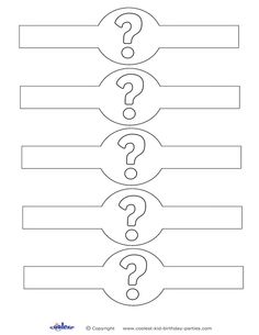 the question mark is shown in black and white, as well as three different numbers