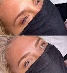 Tinted Eyebrows Blonde, Brow Lamination And Tint Blonde, Blonde Laminated Brows, Eyebrows On Blondes, Subtle Microblading, Hybrid Eyebrows, Blonde Microblading Eyebrows, Nano Eyebrows