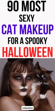 Create an adorable Halloween costume for your little one with this simple cat makeup tutorial! Quick and easy to apply, this look will make them the cutest kitty in town. 🧡🐱 #SimpleCatMakeup #KidsCostume #AdorableHalloween Kids Cat Costume Makeup, East Cat Makeup Halloween, Cat Face For Halloween Make Up, Women’s Cat Halloween Makeup, Halloween Kitty Face Make Up