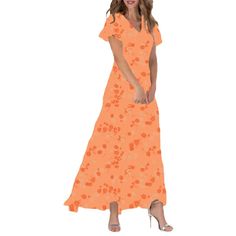 Season:Summer; Fabric:Chiffon; Sleeve Length:Short Sleeve; Look After Me:Machine wash; Gender:Women's; Style:A Line,Maxi,Streetwear; Elasticity:Micro-elastic; Occasion:Holiday,Street,Vacation; Fit Type:Regular Fit; Dresses Type:Summer Dress,Casual Dress,Swing Dress,A Line Dress; Pattern:Floral; Design:Print; Neckline:V Neck; Front page:FF; Listing Date:03/27/2024; Bust:; Length:; Sleeve:; Fit US Size:; Fit UK Size:; Fit EU Size:; Dress Length Type:Maxi Dress; Print Type:Print Women Maxi, Vacation Dresses, Floral Chiffon, Flowing Maxi Dress, Casual Summer Dresses, Glamorous Evening Gowns, Maxi Dress With Sleeves, Types Of Dresses, Womens Maxi Dresses