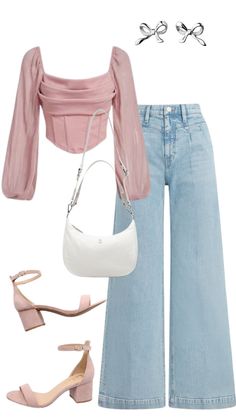 Make everyday your own with this cute pink outfit. Outfit inspo for cute pink everyday outfit Pink Outfit Inspo 90s, Galentine Inspo Outfit, Pink Birthday Outfit Winter, Galentines Dinner Outfit, Pink Outfits School, How To Style Pink Pants, Pink Outfit Ideas Casual, Pink Date Night Outfit