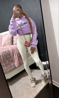 Skin Set Outfit, Pure Violet 11 Outfit Ideas, Pure Violet 11 Outfit, Sp5der Outfit, Cute Long Sleeve Purple Sets, Sp5der Hoodie Outfit Girl, Purple Fits Streetwear, Dope Swag Outfits