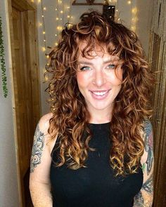 Long Shags For Curly Hair, Razor Shag Haircut Curly Hair, Rocker Hair Curly, Thick Curly Shag Haircut, Shaggy Long Hair Choppy Layers Curly Hair, Trendy Haircuts For Long Hair Curly, The Wolf Haircut Long, Long Curly Hair And Bangs