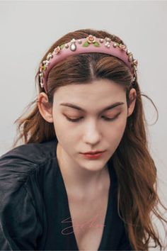 Ruby Headband, Embellished Headband, Soho Style, Velvet Flower, Facebook Black, Embellished Headbands, Flower Handmade, Pearl Stone, Velvet Flowers