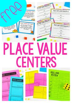 the place value centers are great for students to practice their math skills and help them learn