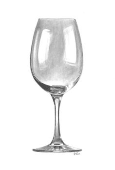 an empty wine glass on a white background