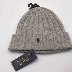 Polo Ralph Lauren Heather Grey Wool Blend Ribbed Cuff Knit Beanie Hat Navy Pony One Size Nwt Men's One-Size Beautiful Classic Heather Grey Wool Knit With Navy Color Polo Pony 50% Wool, 50% Nylon Polo Pony Decorates Ribbed Cuff Customer Service Policy: We Are Not An Expert On Everything We Sell, So Some Of Our Knowledge May Be Limited. As For Shoes And Clothing On Manufactures Overall Fit Items Are Retail Store Purchases And May Have Been Handled Or Tried On By Store Customers Prior To Sending, P Classic Fitted Beanie For Cold Weather, Classic Fitted Warm Beanie, Classic Warm Fitted Beanie, Classic Fitted Knitted Beanie, Polo Beanie Outfit, Grey Wooly Hat, Polo Beanie, Yellow Baseball Cap, Blue Bucket Hat