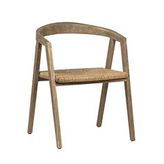 Michelle Rattan Dining Chair - Pure Salt Shoppe Simple Dining Chairs, Transitional Dining Chairs, Greige Design, Dovetail Furniture, Oak Dining Chairs, Rattan Dining Chairs, Mid Century Dining Chairs, Mid Century Dining, Curved Back