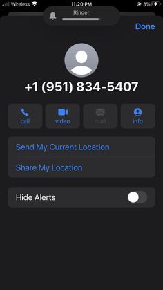 an iphone screen showing the location of someone's phone number, and their address