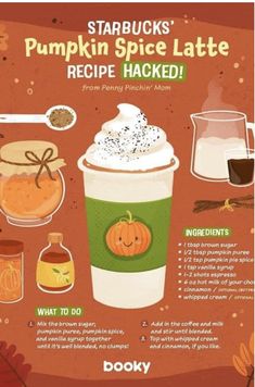 starbucks pumpkin spice latte recipe is featured in this ad for dunkin'donuts