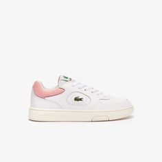 Featuring a leather upper, mesh lining, and embroidered quarter croc logo, the Lineset sneakers details are inspired directly from classic 90’s Lacoste court styles. Low-top Leather Skate Shoes With Embroidered Logo, Leather Low-top Skate Shoes With Embroidered Logo, Leather Skate Shoes With Logo And Round Toe, Leather Round Toe Skate Shoes With Logo, Lacoste Sneakers, Lacoste Women, Lacoste Sport, Men's Collection, Shoe Shop