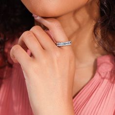 This Ready-to-Ship Estate Lab-Grown Diamond Band features 7 Emerald Cut Lab-Grown Diamonds in 14K White Gold, ring size 6.5. All Ready-to-Ship items are available for return or exchange as long as they have not been resized or altered in any way. Band Width: 1.75mm Carat Weight: 1.77ctw Gia Certified Diamond Ring Gift, Baguette Cut Moissanite Diamond Ring, Emerald Cut Lab Grown Diamond Anniversary Ring, Gift-worthy Gia Certified Diamond Ring, Formal Lab-grown Diamond Eternity Band With Diamond Cut, Elegant Lab-grown Diamond Eternity Band With Brilliant Cut, Silver Lab-grown Diamond Half Eternity Band, Elegant Lab-grown Diamond Emerald-cut Eternity Band, White Diamond Half-eternity Ring