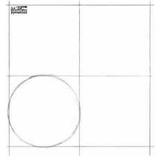 a drawing of a circle on a sheet of paper with the line drawn out to make it