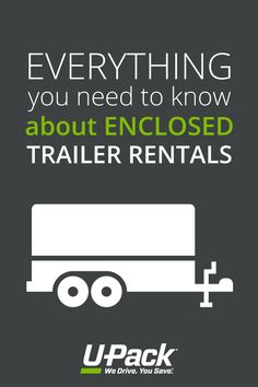 the trailer rental advertises everything you need to know about enclosed trailer rentals