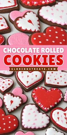 In search of sweets for Valentine's Day? Learn how to make Chocolate Rolled Cookies! Decorated with royal icing, this chocolate cookie recipe is delicious and fun. Plus, it's an easy Valentine's Day dessert in just 20 minutes!