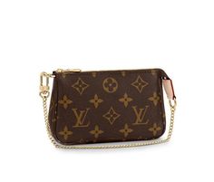 Brand New Authentic LOUIS VUITTON Mini Pochette Accessoires Monogram Clutch Pouch Wristlet. Can be used as a cosmetic case or catch-all bag with a larger bag. Or use a longer strap and transfer to mini shoulder or cross-body bag.  - 3.5"H x 5.5"W x 0.8"D - color monogram - gold-tone hardware - top zip closure - brown textile lining - style #M58009 - date/authenticity code: SF4189 - made in France - original tags, receipt, dust bag, and LV gift box included  Last 9 photos are of actual item for s Louis Vuitton Mini Pochette, Louis Vuitton Mini, Eco Bags, Handbag Stores, Mini Accessories, Anya Hindmarch, Mini Pouches, Louis Vuitton Pochette, Clutch Pouch