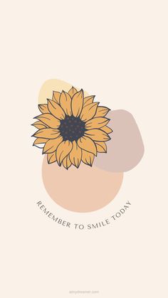 a sunflower with the words november to smile today