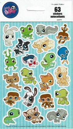 the littlest pet shop sticker sheet