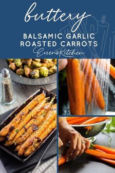 the cover of a cookbook with images of carrots and other foods in it