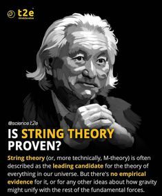 an image of albert quote with the caption is string theory proven?