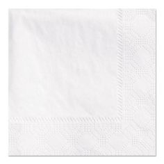 a white napkin with dots on it