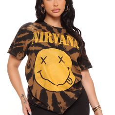 Tie Dyed Fashion Nova Nirvana Tee. Brand New, Never Worn Only Washed And Air Dry. 100% Cotton $20 Shipping Included Nirvana Tee, Cute Tops For Women, Tie Dye Fashion, Fashion Nova Tops, Mens Activewear, Graphic Tees Women, Tops For Women, Nirvana, Festival Outfits