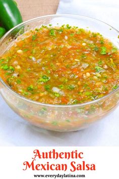 Bowl of Mexican salsa Award Winning Salsa Recipe, Salsa Recipe Mexican, Jalapeno Salsa Recipe, Authentic Mexican Salsa, Jalapeño Salsa, Latino Recipes, Hispanic Dishes, Mexican Salsa Recipes, Hispanic Recipes