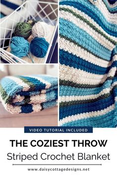 the crochet throw striped crochet blanket