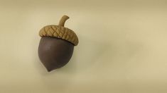 an acorn hanging on the wall next to a rope