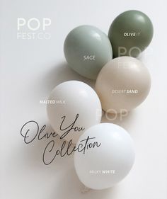 Olive You Balloon Garland Kit Balloon Colors, 50 Balloons, Blowing Up Balloons, Small Balloons, Matte Colors, Mini Balloons, Diy Balloon, Balloon Pump, Curling Ribbon