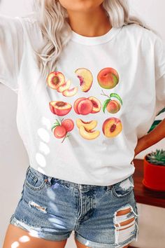 This item is individually MADE TO ORDER just for you! If you want an oversize fit, please size up from your original size. Model is wearing Natural in size Large * I T E M * I N F O* ✦ Unisex, soft cotton shirt and quality long lasting print ✦ Shirts are true-to-size for UNISEX fit. If you want an oversize look size up from your original size. ✦ Please see size guide in the listing photo for all measurements and information. ✦ We DO NOT accept returns, exchanges, or refunds for incorrect fit, so please choose your size wisely! ✦ Colors may differ slightly due to different user monitor and screen settings. * C A R E * ✦ Items should be washed on DELICATE cycle and inside out to maintain the quality of your design. ✦ Tumble dry on LOW. Do not iron. ✦ We are NOT responsible for damage to prod Casual Peach T-shirt With Graphic Print, Peach Crew Neck Top With Graphic Print, Peach Casual T-shirt With Graphic Print, Peach Graphic Print Short Sleeve Top, Peach Short Sleeve Top With Graphic Print, Summer Peach Cotton Shirt, Peach Cotton Summer Shirt, Casual Peach T-shirt With Letter Print, Casual Peach Summer Shirt