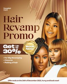 an advertisement for hair revampp