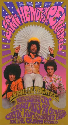 Jimi Hendrix Tattoo, Bands Posters, Jimi Hendrix Album, Jimi Hendrix Woodstock, Wes Wilson, Jimi Hendrix Art, Jimi Hendrix Poster, Trendy Music