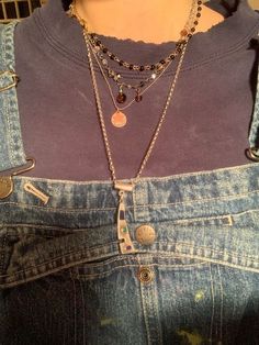 Blue Denim Overalls, Dope Jewelry, Denim Overalls, Jewelry Inspo, Pretty Jewellery, Piercing Jewelry, Cute Jewelry, Ivy, Style Me