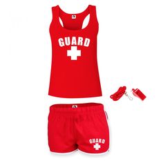 The perfect Halloween Lifeguard costume for any beach parties, this Women’s Racerback Lifeguard Costume is the perfect choice! Our Lifeguard Racerback Costume is designed to mimic the look of a Lifeguard. It’s great for any summer excursion. It's wonderfully comfortable, lightweight, and breathable. The lightweight design makes this Racerback Lifeguard Costume a great alternative to traditional Lifeguard Swimsuits. Lifeguard Racerback Tank Top. Women's Lifeguard Shorts. Lifeguard Pea Whistle w/ Lifeguard Shorts, Lifeguard Outfit, Lifeguard Costume, Lifeguard Swimsuit, Huntington Beach Ca, Beach Parties, Gift Giver, Huntington Beach, Halloween Women