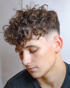 Diamond Face Hairstyle, Curly Fringe, Boys With Curly Hair, Haircuts For Curly Hair, Permed Hairstyles