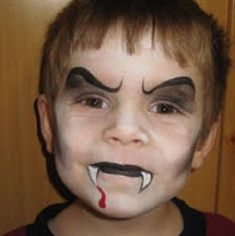 Halloween Face Painting For Kids, Easy Halloween Face Paint, Halloween Trucco, Halloween Face Paint Scary, Vampire Face Paint, Kids Face Painting Easy, Halloween Face Paint Ideas, Bunny Face Paint, Kids Halloween Face