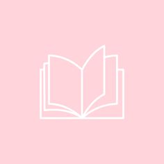 an open book sitting on top of a pink background