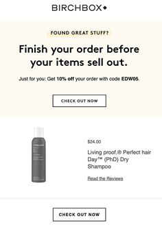 an email ad for birchbox